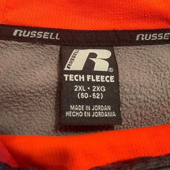 Russell Pullover Fleece Hoodie Mens XXL Gray Handwarmer Front Pockets 86.9=A0027 - Picture 8 of 10